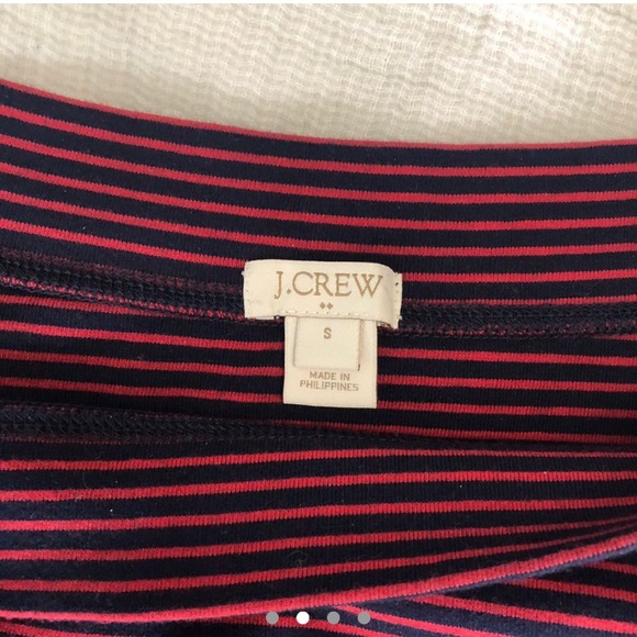 OFF THE SHOULDER RED/NAVY STRIPED TOP - Picture 2 of 3